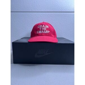 Red "Drain‎ The Swamp" Embroidered Baseball Cap Hat Adjustable Strap #420